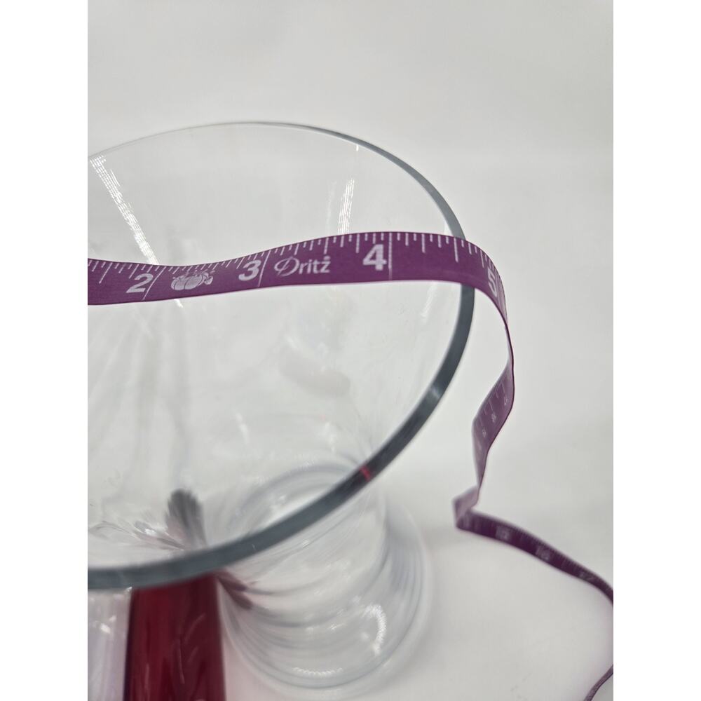 Vtg 6 Hand Blown 17" Multicolor Champagne Long Stem Bouquet Glasses Plus Holder - Picture 9 of 10